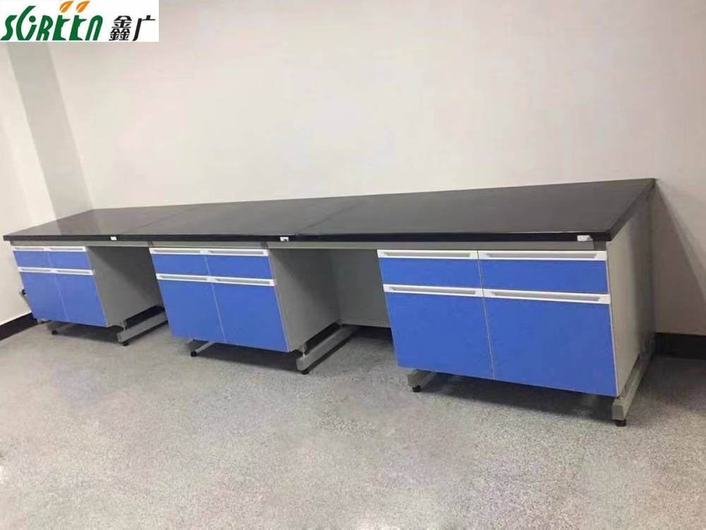 山东鑫广实验室钢木实验台边台台化验室工作台实验桌定制