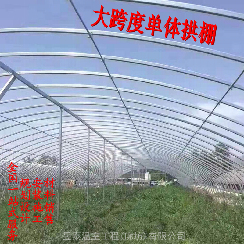 春秋棚冷棚大跨度单体拱棚塑料薄膜温室大棚蔬菜大棚设计建造