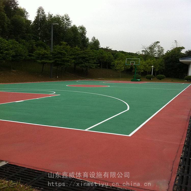 鑫威 环保硅pu篮球场 硅PU运动场 欢迎选购