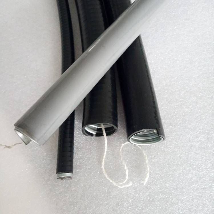 平塑型防水棉线管镀锌加棉线平包管不锈钢双扣包塑蛇皮管20mm
