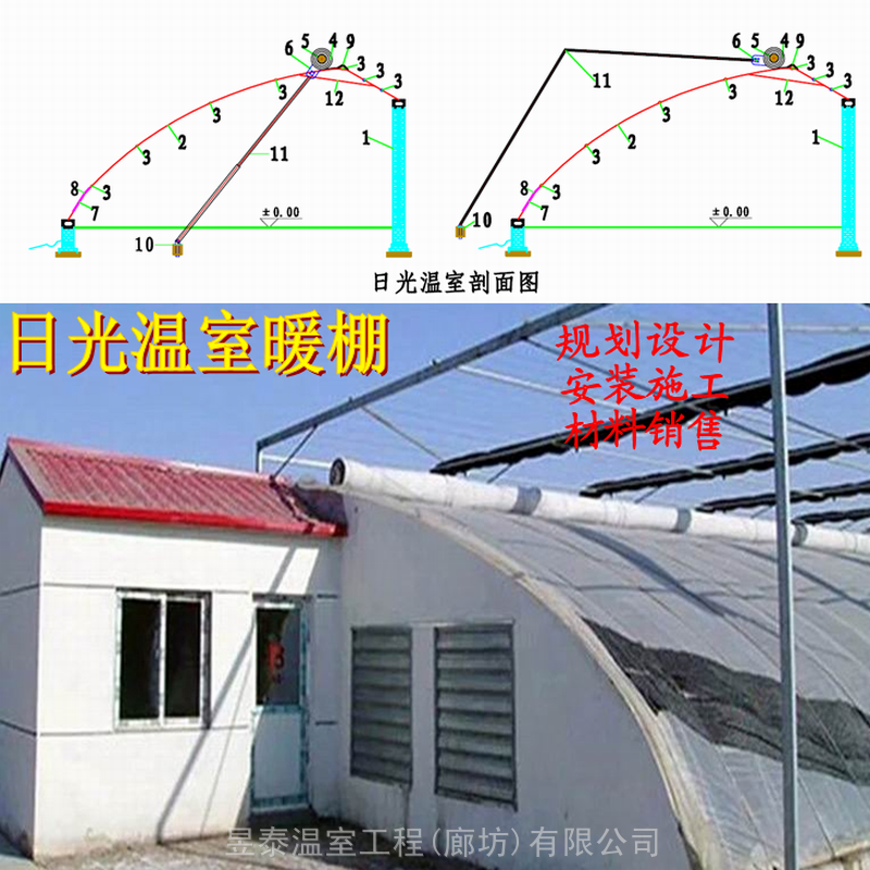 日光温室薄膜棉被暖棚蔬菜大棚昱泰温室大棚建造厂