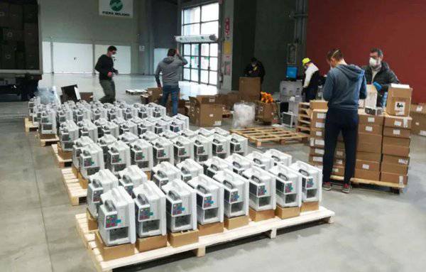 为意大利“火神山医院” -- 米兰会展中心 输送数百台V系列病人监护仪