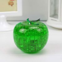 3D立体水晶苹果拼图 儿童益智力玩具特价