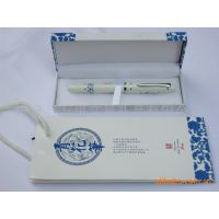万里文具厂金属青花瓷笔 商务礼品笔 套装陶瓷笔 仿青花宝珠笔