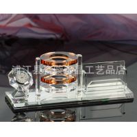 【厂家直销】水晶笔筒三件套 办公用品 商务礼品 公司礼品定制