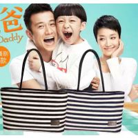 2014夏季新款明星小爸爸同款小艾同款韩版潮条纹包包时尚女包批发