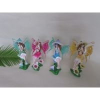 树脂工艺品 zakka 欧式家居摆件 四色混装蘑菇花仙子婚庆礼品0054