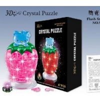 草莓kitty拼图 3D拼图 水晶拼图 立体拼图 草莓kitty水晶立体拼图