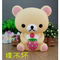 轻松熊 Rilakkuma 大号卡通存钱罐/创意搪胶储蓄罐 储钱罐 礼品