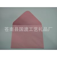 供应加工80克粉红色新年贺卡信封节日贺卡7号西式信封10000个起订
