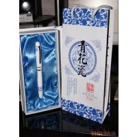 万里文具套装青花瓷宝珠笔 青花签字笔 金属陶瓷笔 陶瓷青花笔