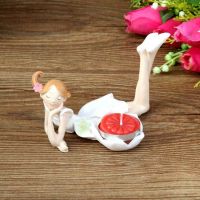 绝美的树脂花仙子烛台摆件 树脂摆件 工艺品礼品 生日礼物