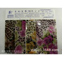 镜面PU印小碎花美女图高档漆皮镜面PU印小太阳花时尚转移印花皮革