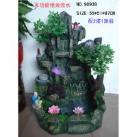 树脂工艺品假山流水喷泉创意家居饰品招财风水摆设开业送礼