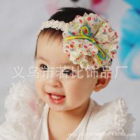 厂家直销绒线点点纱花宝宝婴儿发带批发 儿童发饰头饰混批货源