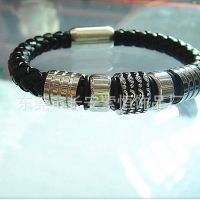 厂家直销编织真皮手镯 真皮编织手环 纯手工编织手腕带质优价廉