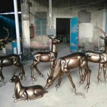 玻璃钢仿真麋鹿树脂小鹿摆件工艺品公园景观不同姿态的鹿群雕塑