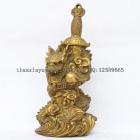 批发精品铜器 纯铜龙 铜剑龙摆件 龙剑 镇宅辟邪家居风水工艺品
