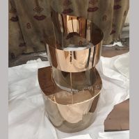 加工定制钛金不锈钢鞋子展示架,金属展示道具
