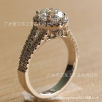 SONA高仿真钻石S925纯银戒指 欧美时尚饰品 情侣戒指 番禺首饰厂