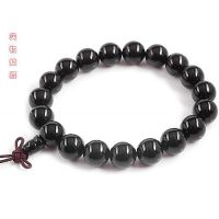 亚西亚925银饰批发+复古黑色玛瑙佛头手链