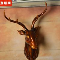 欧式动物头鹿头壁挂创意***家居装饰品店铺开业装修招财风水鹿头