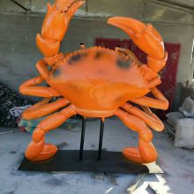 海鲜城大闸蟹道具酒店海鲜主题玻璃钢雕塑大型海洋龙虾膀蟹模型厂