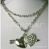 丘比特爱心项链 合金项链 心形项链 韩式韩版情侣式项链