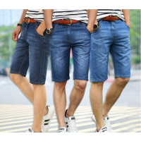 江苏宿迁2018夏季薄款牛仔短裤男式修身直筒青年休闲男裤五分中裤马裤男装