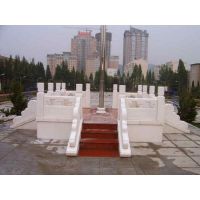 供应汉白玉石雕栏杆栏板 阳台柱 大理石升旗台栏板河道护栏围栏国旗广场学校国旗