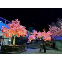 仿真樱花树 粉色玻璃钢樱花树 商场布置假树 广州仿真树出租