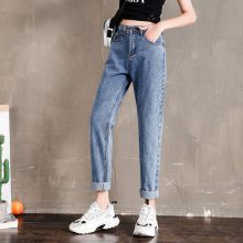 广州便宜牛仔裤韩版时尚女士小脚裤高腰弹力铅笔裤清仓几元女裤批发