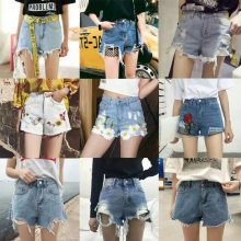 2019便宜女装牛仔短裤批发 库存韩版短裤批发厂家