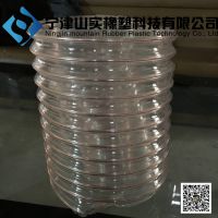 pu钢丝软管透明耐磨,pu风管钢丝排气伸缩管,透明伸缩通风管,通风排气管