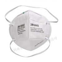 3M 9002折叠头戴式防尘口罩 防尘颗粒物PM2.5 带阀口罩 头戴式