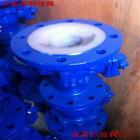 FQ41F4-25C 衬氟法兰放料阀 FQ41F4 碳钢衬氟放料阀