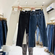 春款牛仔裤批发厂家特价便宜清货女式牛仔裤时尚弹力高腰小脚裤铅笔裤批发