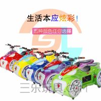 双人太子摩托车广场新款电瓶车炫彩灯光