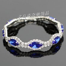 欧美新款首饰时尚方形水晶手链速卖通热销货源 厂家直销高档饰品