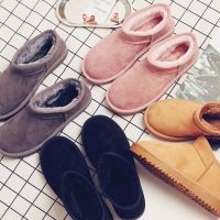 蓓尔帆布鞋2018冬季新款加绒加厚保暖雪地靴女韩版学生百搭棉鞋