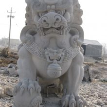 可定做石雕狮子石狮子摆件雕刻石狮子汉白玉石狮子摆件价格优惠