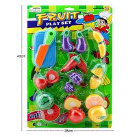 儿童宝宝水果切切看玩具 厨房塑料魔术贴蔬菜过家家玩具