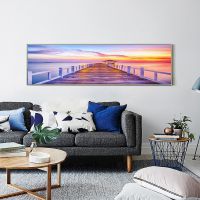 客厅装饰画单幅北欧风景沙发背景墙挂画餐厅卧室床头壁画过道海景