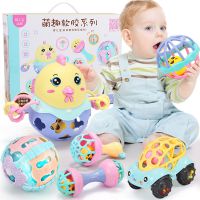 婴儿摇铃牙胶手摇铃新生儿益智玩具0-3-6-12个月宝宝0-1岁手抓球