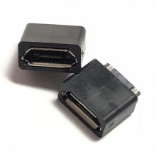 micro5p成型式2p安卓焊线母座microUSB带护套前五后二端子充电座