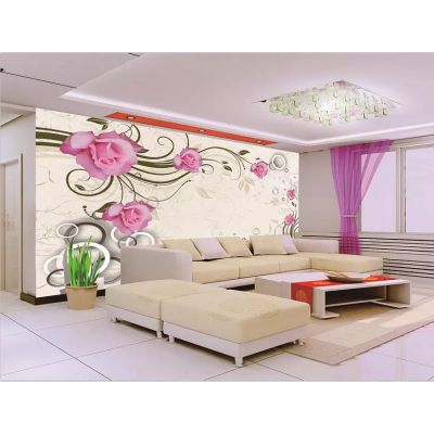 5D6D大型壁画客厅电视墙背景墙中式水墨梅花