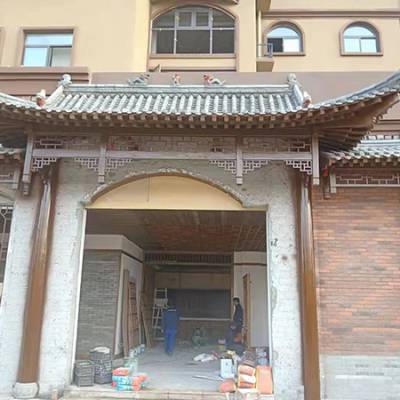 南阳古建门楼设计施工-新乡古建门楼-【华旭木雕】(查看)