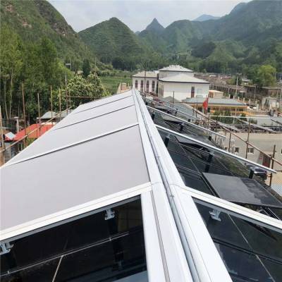 电动天幕遮阳帘 阳光房遮阳帘自动伸缩 遮阳帘厂家