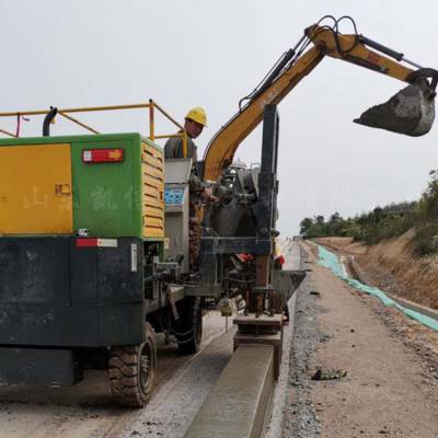 路緣石滑模攤鋪機 全自動路緣石成型機 路肩滑膜機