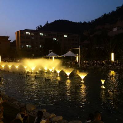 邯郸喷泉鱼池设计 石头喷泉 喷泉水景效果图